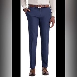 Haggar H26 Men's Dress Pants 38x30 Blue Stretch Straight HC10555 Wrinkle Free